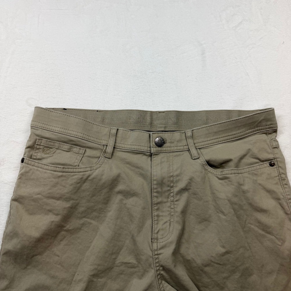 English Laundry 5-Pocket Chino Pants Mens 34x30 Khaki Tan Excellent Stretch - Picture 8 of 14